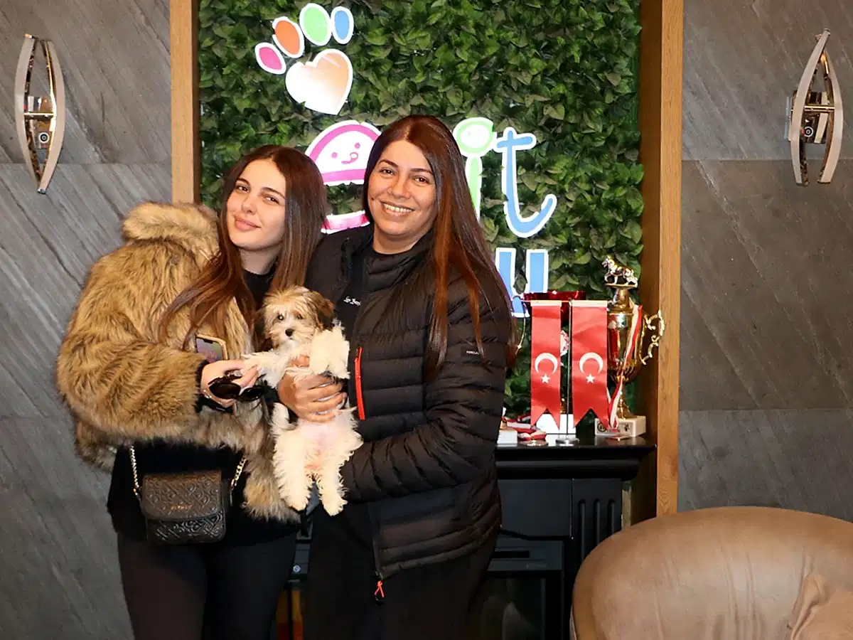 Kütahya'dan Akyol ailesi Morkie yavrularına kavuştular